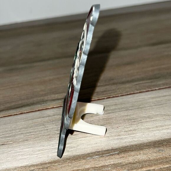 Christmas Santa Holiday Night Light Cover Stained Glass Style Clip On - Picture 4 of 8